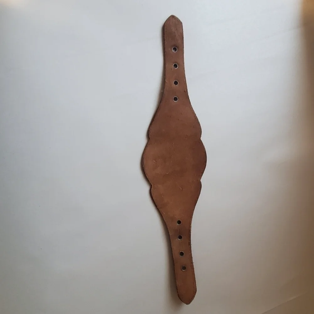 Women's Handcrafted Brown and Cream Woven Leather Belt